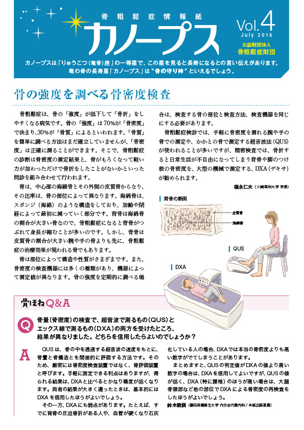 骨粗鬆症情報紙　カノープス